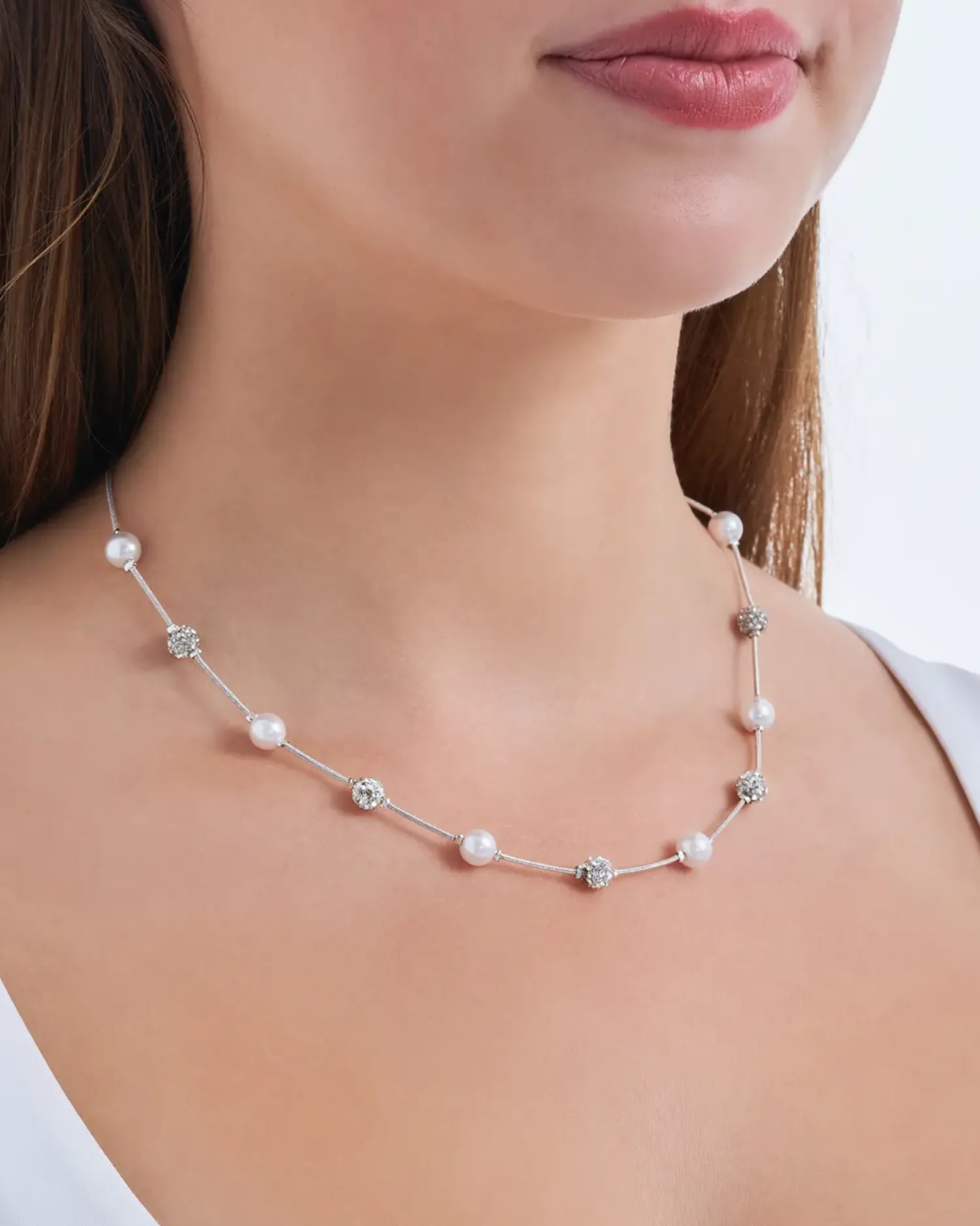 Bijou Brigitte Perlenschmuck|Perlenketten>Kette - Sparkle Pearls gold, weiß