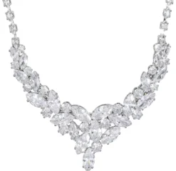 Bijou Brigitte Brautschmuck|Hochzeitsgäste>Kette - Sparkling Leaves silber