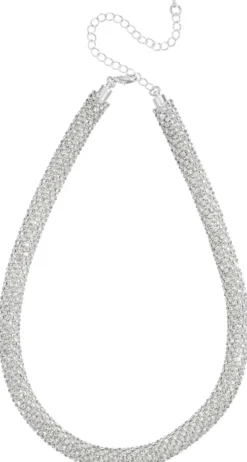 Bijou Brigitte Statement-Ketten>Kette - Sparkling Mesh silber