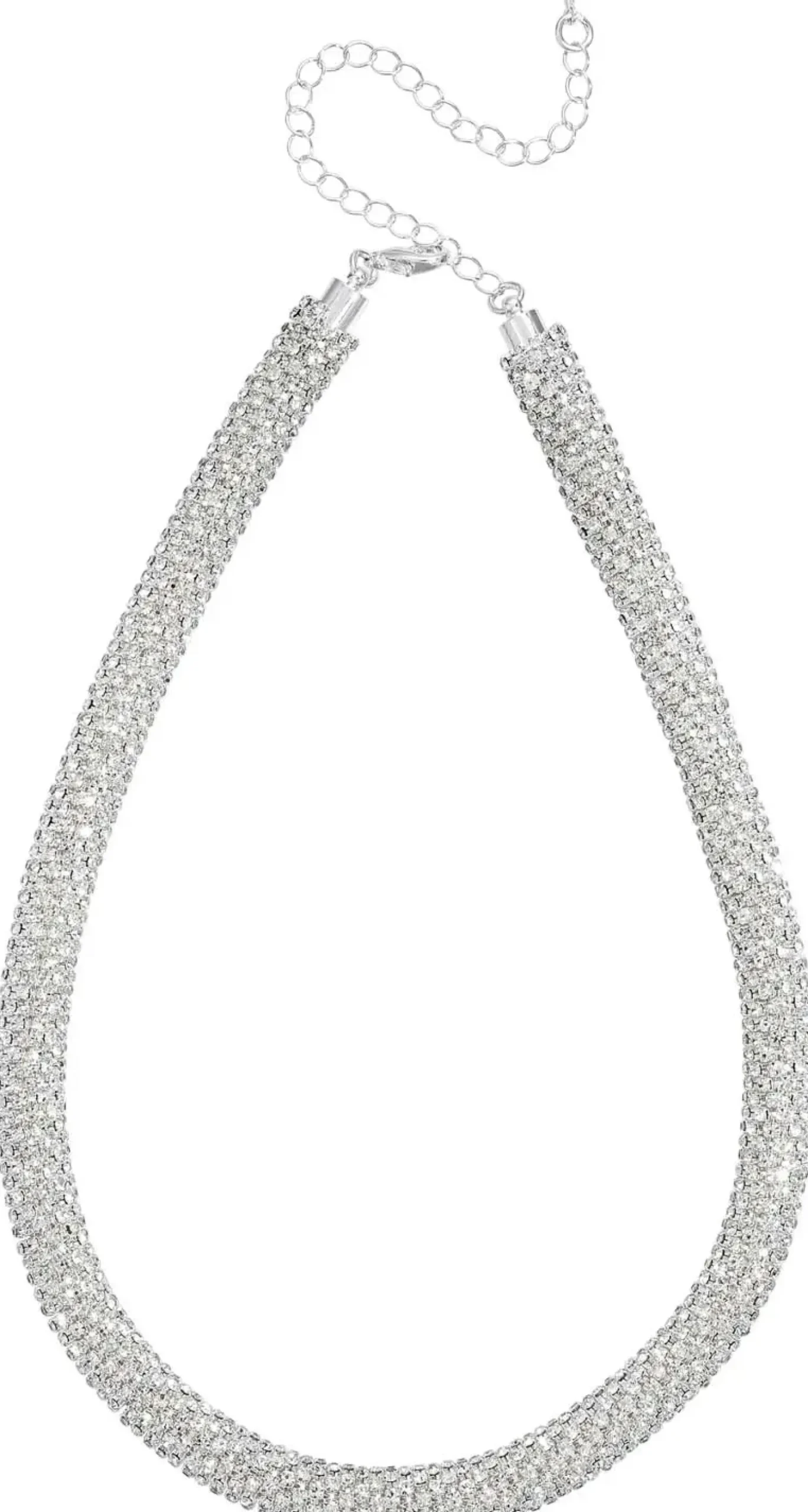 Bijou Brigitte Statement-Ketten>Kette - Sparkling Mesh silber