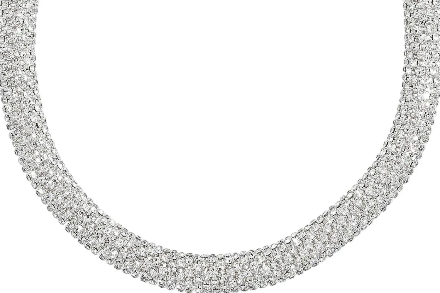 Bijou Brigitte Statement-Ketten>Kette - Sparkling Mesh silber
