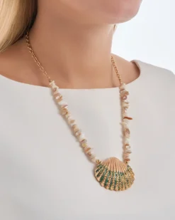 Bijou Brigitte Maritimer Schmuck|Ketten Gold>Kette - Special Shell beige, gold