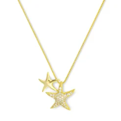 Bijou Brigitte Silver Crystals|Ketten Gold>Kette - Star Duo gold
