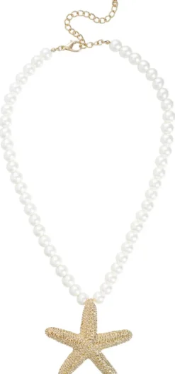 Bijou Brigitte Perlenschmuck|Statement-Ketten>Kette - Star Pearls gold, weiß