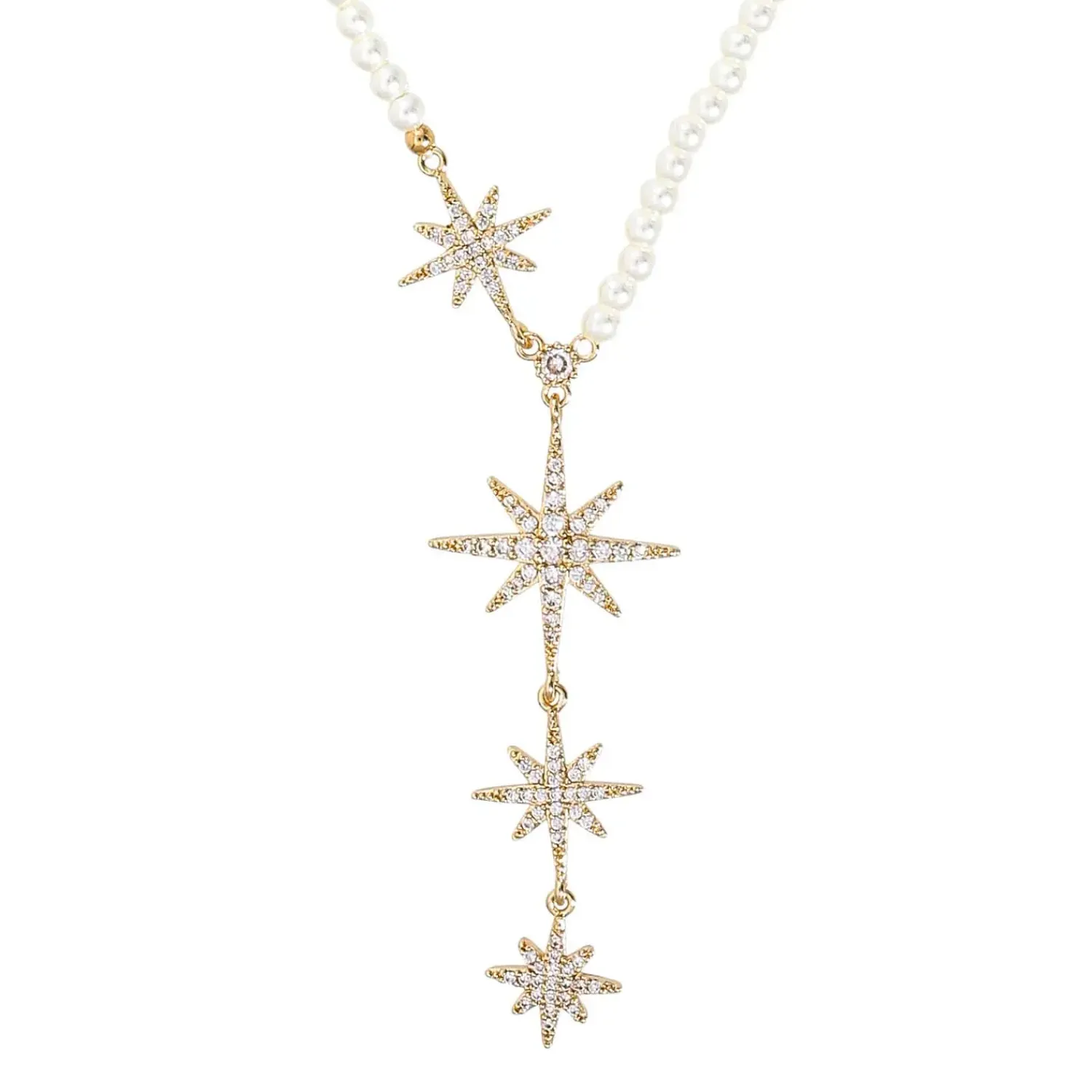 Bijou Brigitte Perlenschmuck|Perlenketten>Kette - Starry Pearls gold, weiß