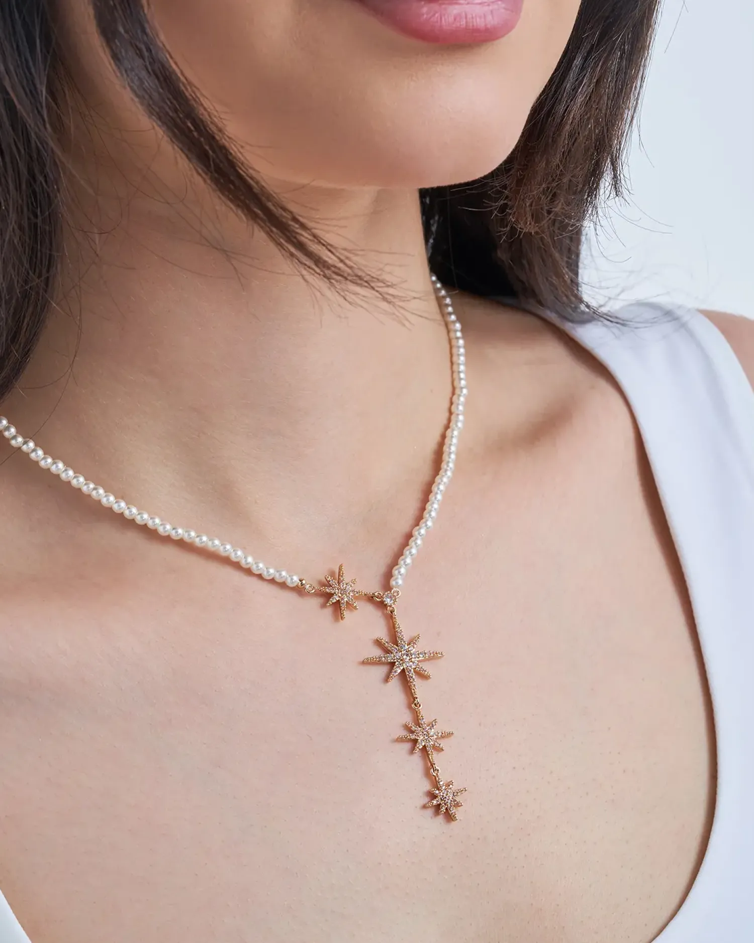 Bijou Brigitte Perlenschmuck|Perlenketten>Kette - Starry Pearls gold, weiß