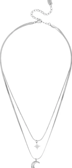 Bijou Brigitte Layering-Ketten|Edelstahlketten>Kette - Steel Moon silber