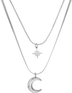Bijou Brigitte Layering-Ketten|Edelstahlketten>Kette - Steel Moon silber