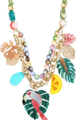 Bijou Brigitte Statement-Ketten|Bunter Schmuck>Kette - Summer Holidays mehrfarbig