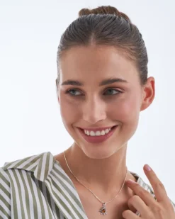 Bijou Brigitte Boho-Schmuck|Ketten 925Er Silber>Kette - Sun Amber silber
