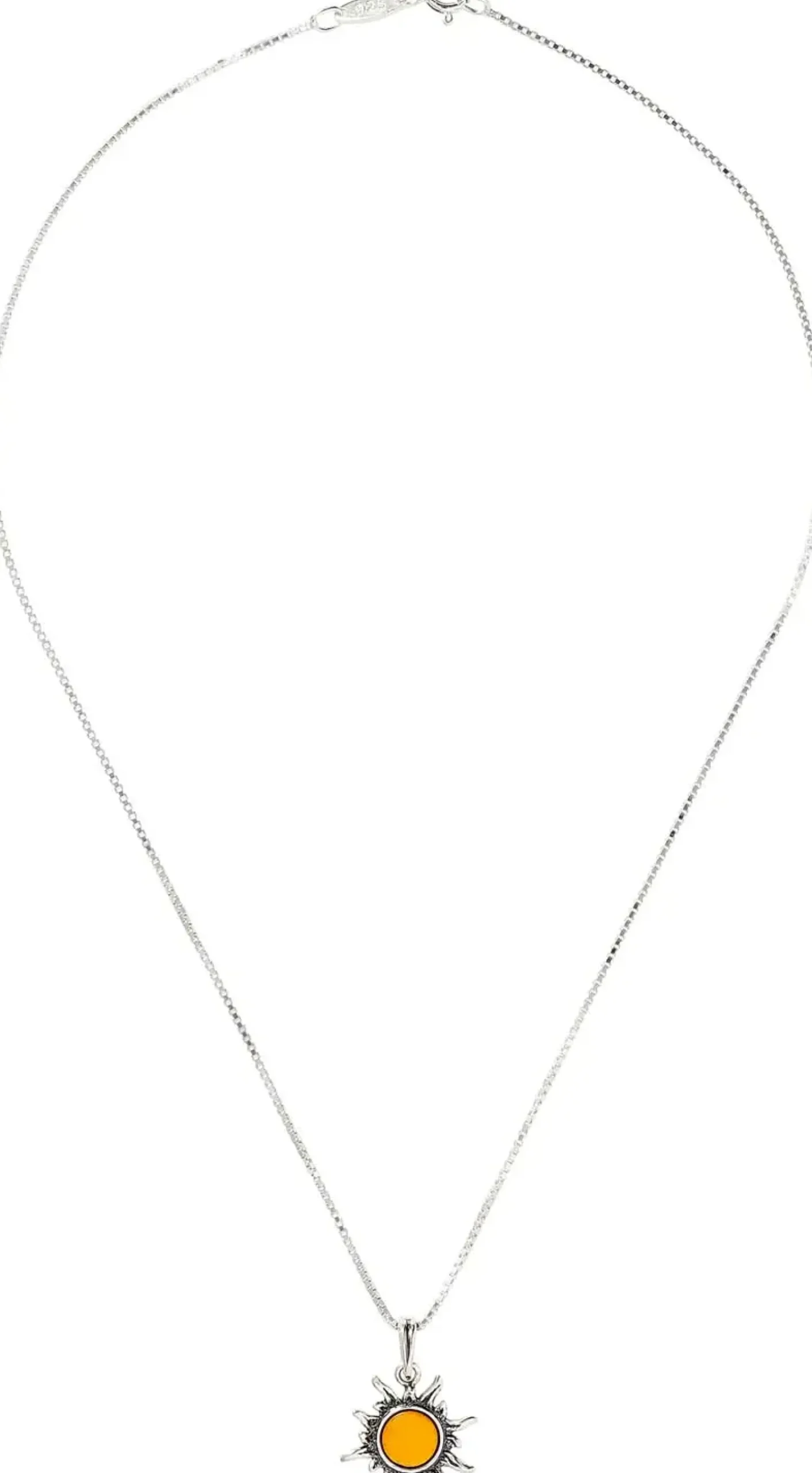 Bijou Brigitte Boho-Schmuck|Ketten 925Er Silber>Kette - Sun Amber silber