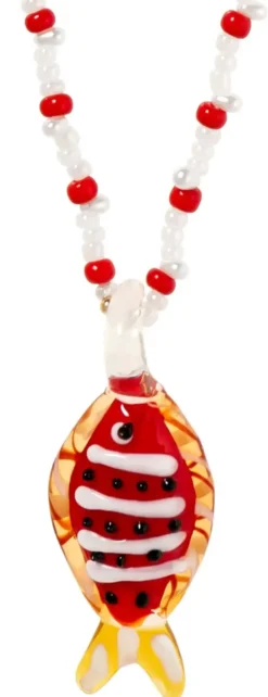 Bijou Brigitte Maritimer Schmuck>Kette - Sunset Splash weiß, rot