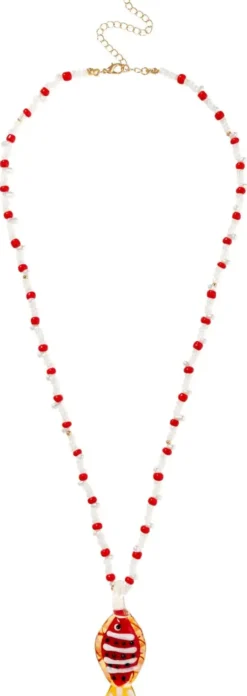 Bijou Brigitte Maritimer Schmuck>Kette - Sunset Splash weiß, rot