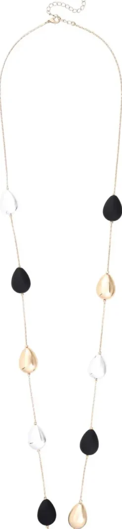 Bijou Brigitte Statement-Ketten|Ketten Gold>Kette - Tricolor Dreams schwarz, gold, silber