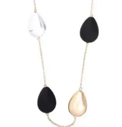 Bijou Brigitte Statement-Ketten|Ketten Gold>Kette - Tricolor Dreams schwarz, gold, silber