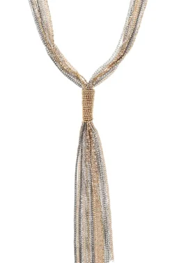 Bijou Brigitte Statement-Ketten|Ketten Gold>Kette - Tricolor Knot gold, grau, silber