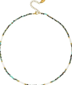 Bijou Brigitte Edelstahlketten|Boho-Schmuck>Kette - Turquoise Bliss grün