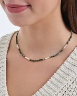 Bijou Brigitte Edelstahlketten|Boho-Schmuck>Kette - Turquoise Bliss grün