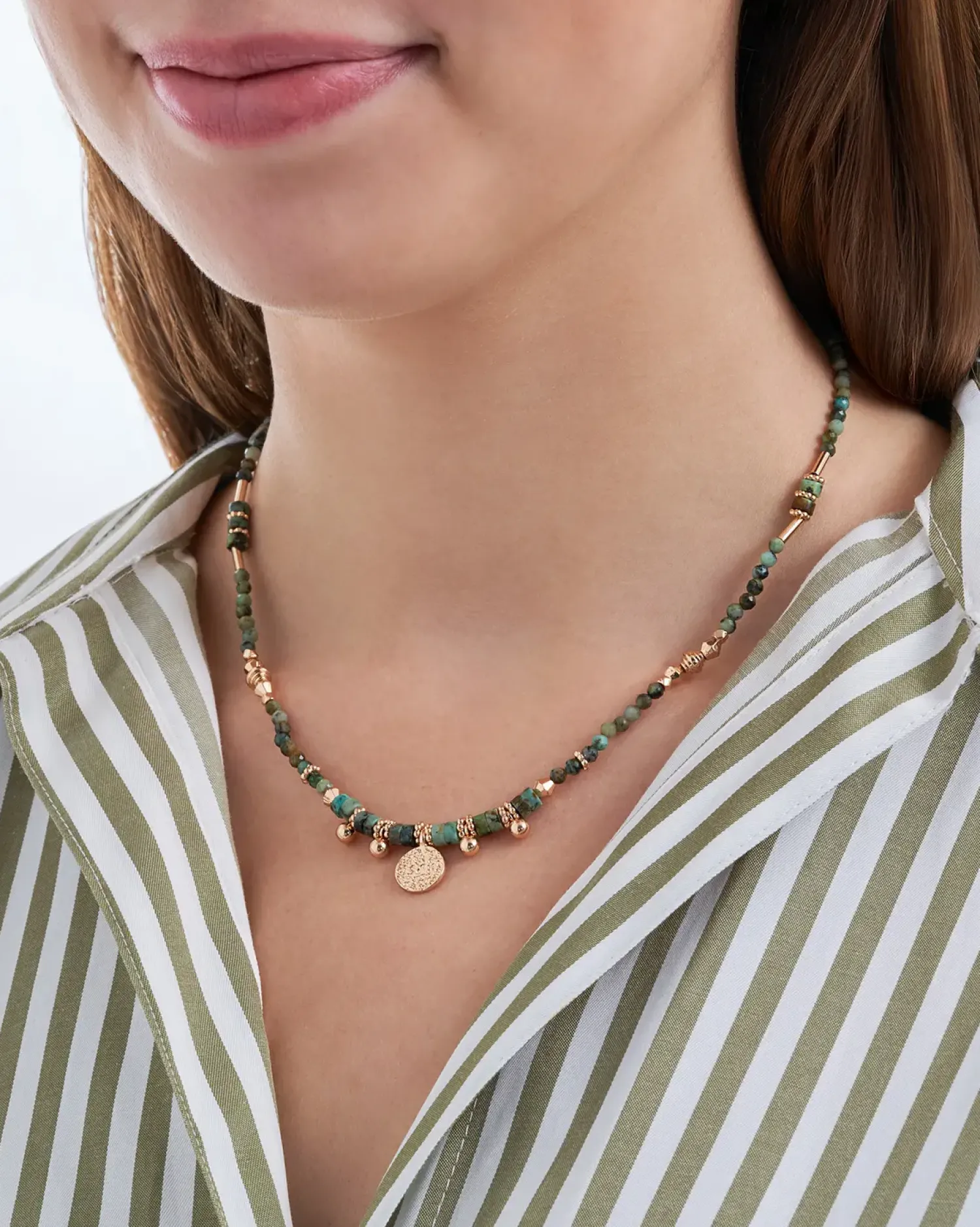 Bijou Brigitte Boho-Schmuck|Ketten Gold>Kette - Turquoise Harmony türkis, gold, grün, blau