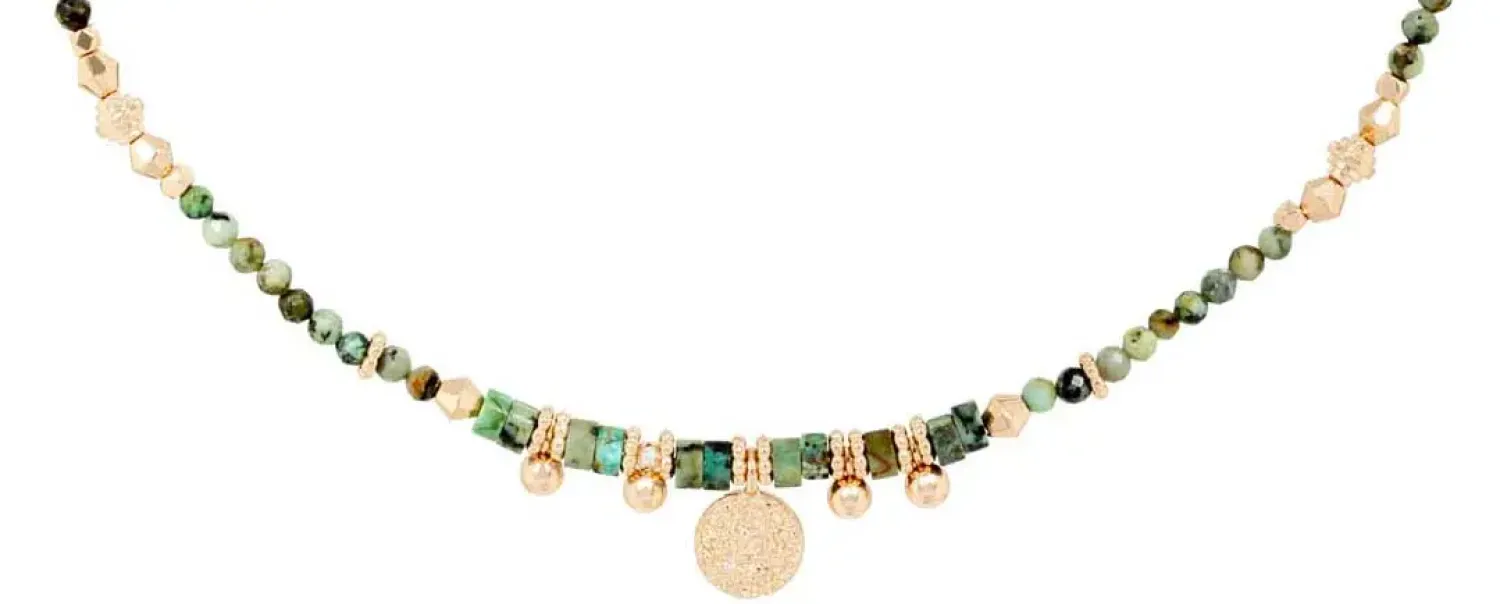 Bijou Brigitte Boho-Schmuck|Ketten Gold>Kette - Turquoise Harmony türkis, gold, grün, blau