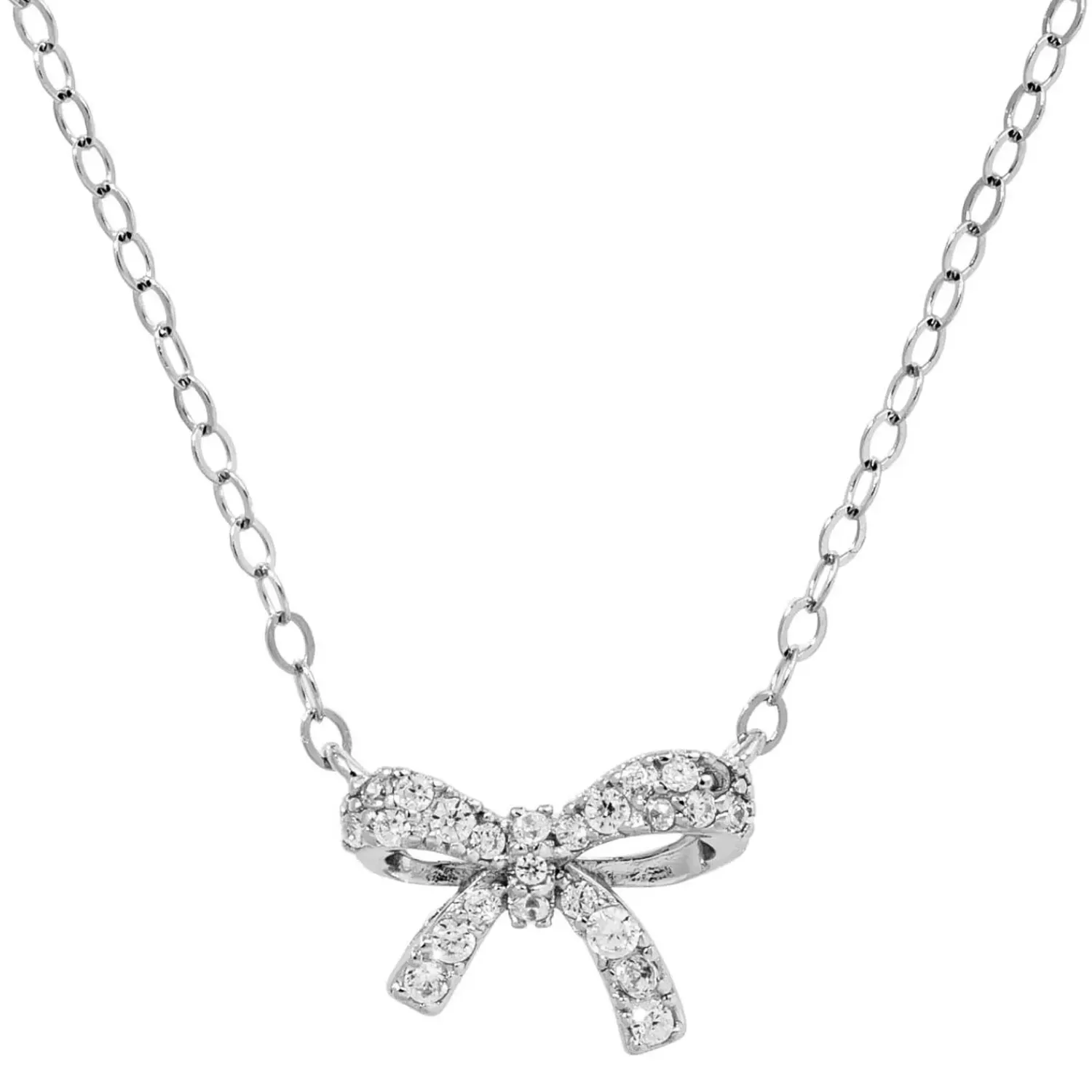 Bijou Brigitte Ketten 925Er Silber|Silver Crystals>Kette - Twinkling Bow silber