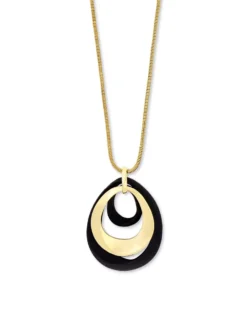 Bijou Brigitte Statement-Ketten|Ketten Gold>Kette - Urban Ovals schwarz, gold