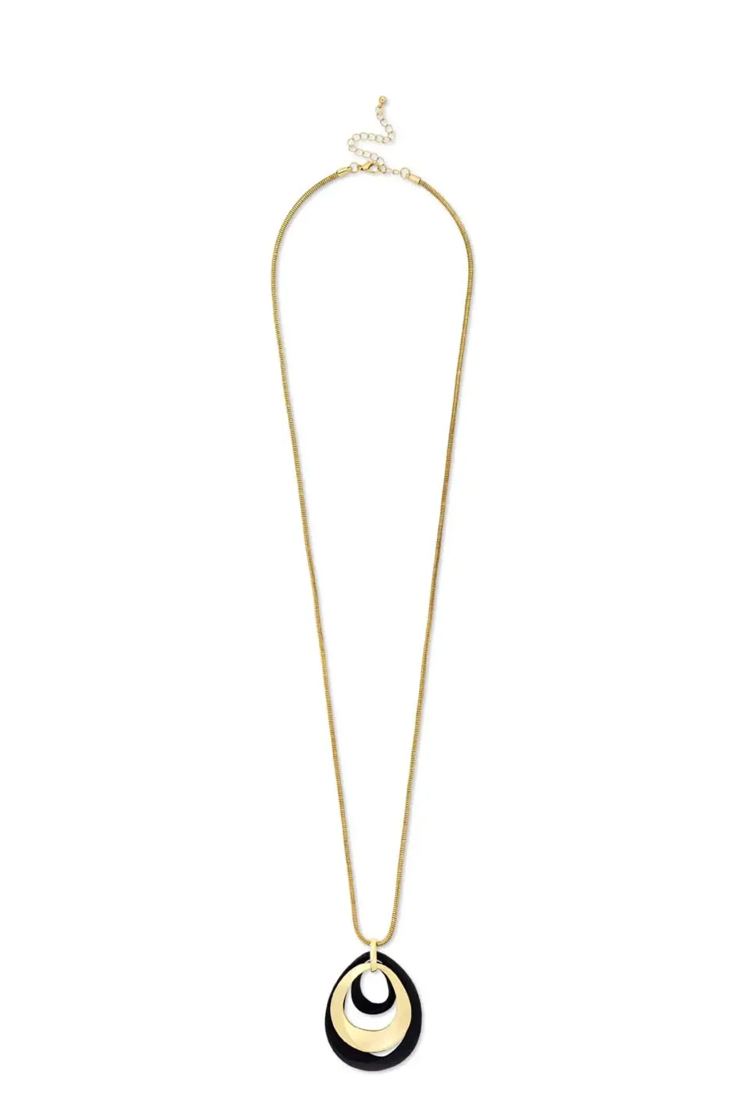 Bijou Brigitte Statement-Ketten|Ketten Gold>Kette - Urban Ovals schwarz, gold