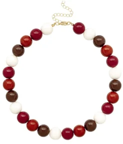 Bijou Brigitte Statement-Ketten>Kette - Warm Harmony braun, weiß, rot