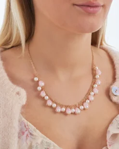 Bijou Brigitte Pastellschmuck|Ketten Gold>Kette - Wonderful Tulip rosa, gold