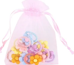 Bijou Brigitte Kinderschmuck>Kinder Haargummi-Set - Happy Flowers mehrfarbig