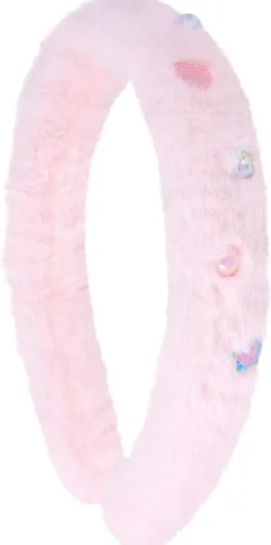 Bijou Brigitte Kinderschmuck|Haarreifen>Kinder Haarreif - Fuzzy Pink rosa