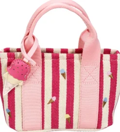 Bijou Brigitte Kinderschmuck>Kinder Handtasche - Pink Stripes beige, pink