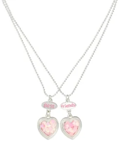 Bijou Brigitte Kinderschmuck>Kinder Kette - Herzchen rosa, silber