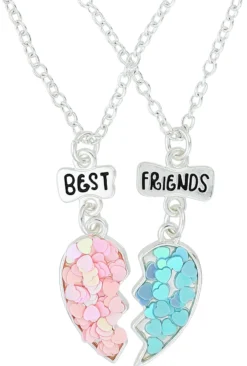 Bijou Brigitte Kinderschmuck>Kinder Ketten-Set - BFF Heart silber