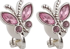 Bijou Brigitte Kinderschmuck|Clips>Kinder Ohrclips - butterfly / rosa