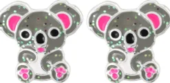 Bijou Brigitte Kinderschmuck|Clips>Kinder Ohrclips - Cutie Pie grau, silber