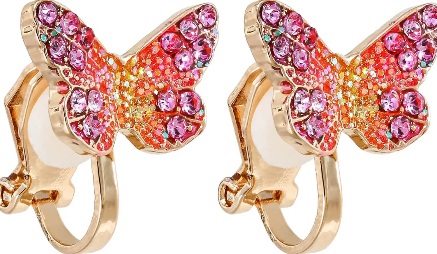 Bijou Brigitte Kinderschmuck|Ohrringe Gold>Kinder Ohrclips - Gleaming Spring gold, mehrfarbig