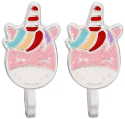 Bijou Brigitte Kinderschmuck|Clips>Kinder Ohrclips - Sleeping Unicorn mehrfarbig