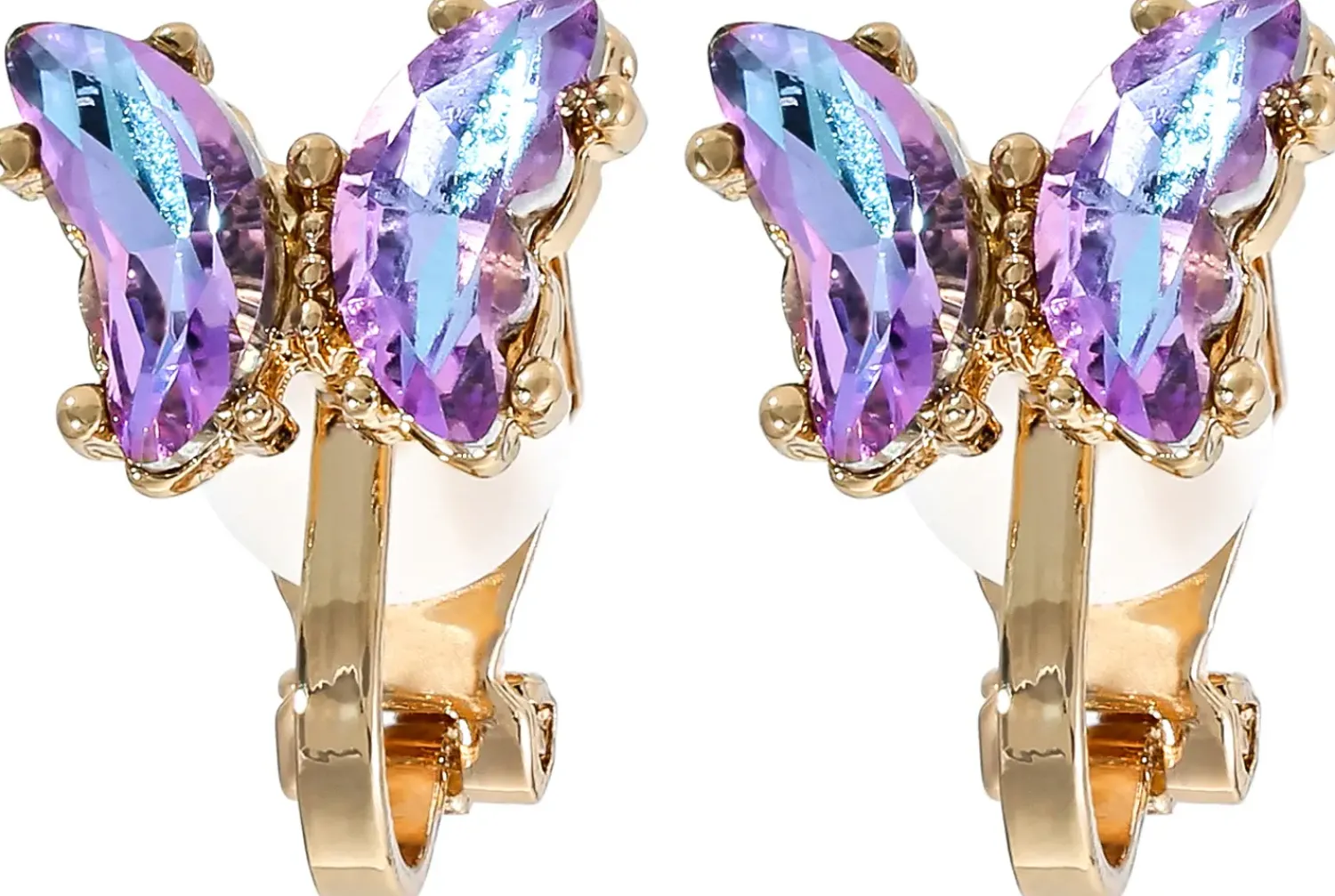 Bijou Brigitte Kinderschmuck|Ohrringe Gold>Kinder Ohrclips - Sparkling Spring gold, mehrfarbig