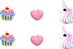 Bijou Brigitte Bunter Schmuck|Kinderschmuck>Kinder Ohrstecker-Set - Pink Charms mehrfarbig