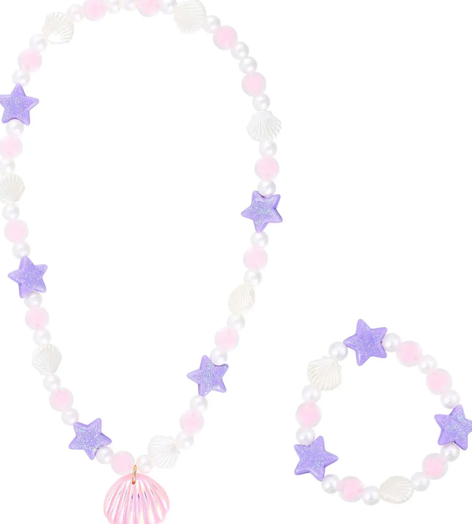 Bijou Brigitte Kinderschmuck|Muschelschmuck>Kinder Schmuckset - Ocean Magic rosa, weiß