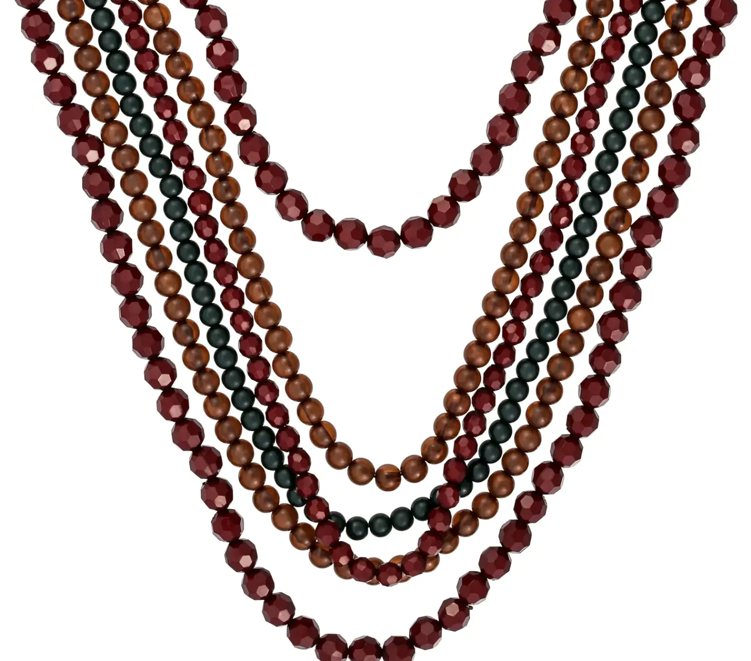 Bijou Brigitte Layering-Ketten|Statement-Ketten>Layering Kette - Autumn Beads braun, grün, rot