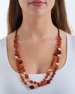 Bijou Brigitte Layering-Ketten|Ketten Gold>Layering-Kette - Autumn Layers gold, orange