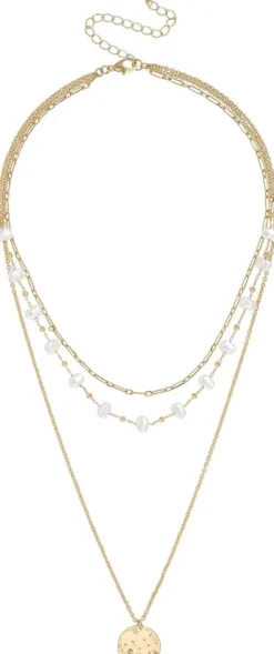 Bijou Brigitte Layering-Ketten|Ketten Gold>Layering Kette - Beach Pearls gold