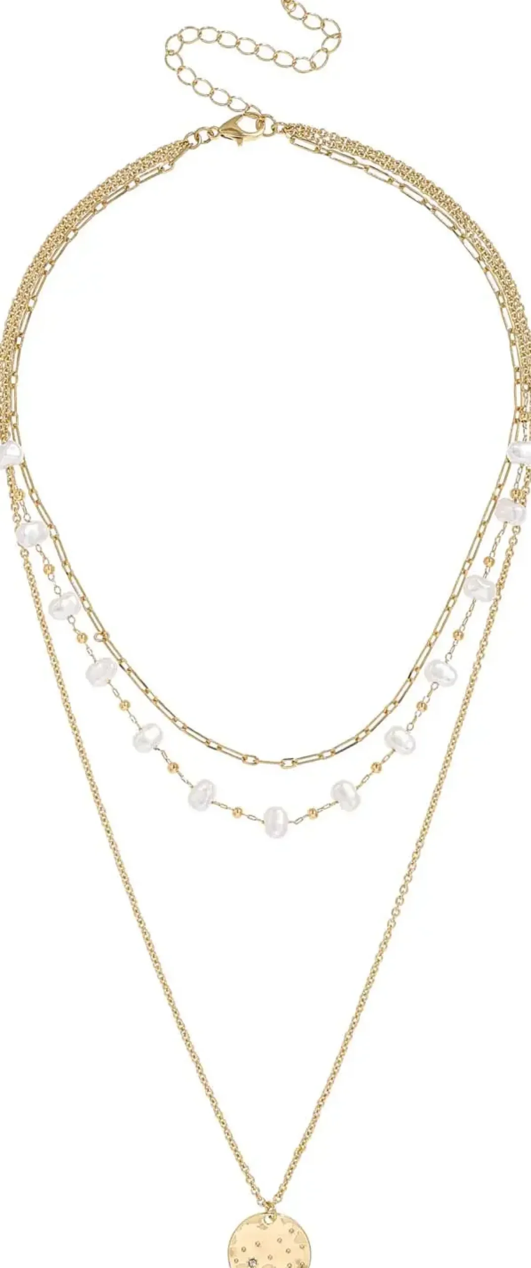 Bijou Brigitte Layering-Ketten|Ketten Gold>Layering Kette - Beach Pearls gold