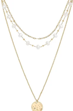 Bijou Brigitte Layering-Ketten|Ketten Gold>Layering Kette - Beach Pearls gold