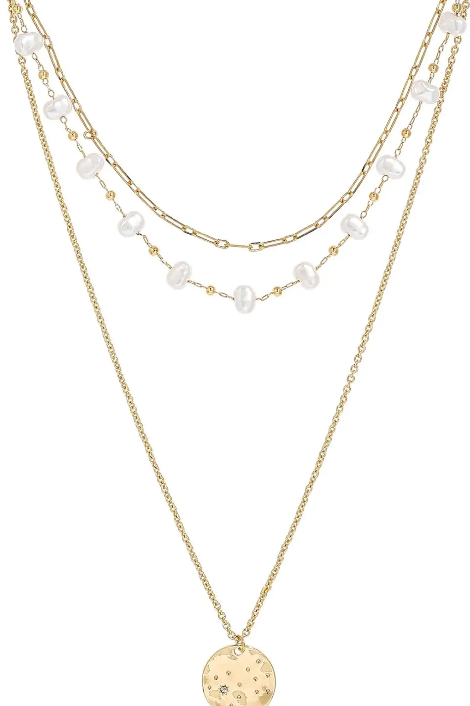 Bijou Brigitte Layering-Ketten|Ketten Gold>Layering Kette - Beach Pearls gold