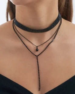 Bijou Brigitte Layering-Ketten>Layering Kette - Black Glamour schwarz