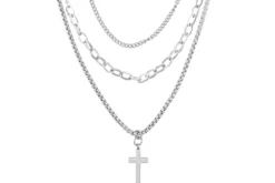 Bijou Brigitte Wasserfester Schmuck|Herrenketten>Layering Kette - Bold Cross silber