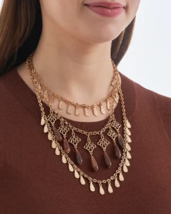 Bijou Brigitte Layering-Ketten|Boho-Schmuck>Layering Kette - Brown Boho braun, gold